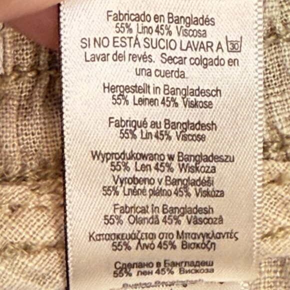 Next Light Sage Green Linen Blend Crop Pants, 10 - Picture 10 of 11